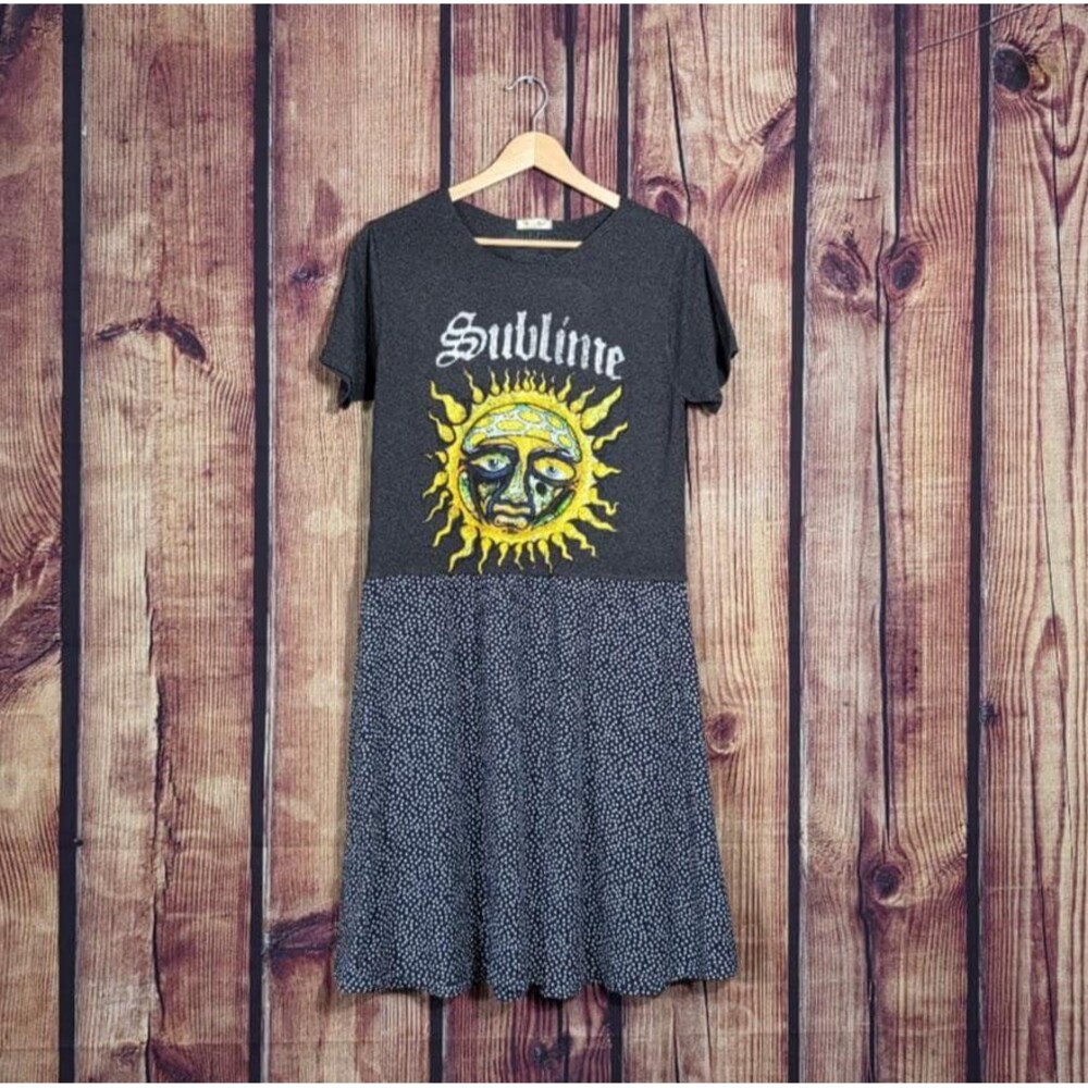 Upcycled Sublime Polka Dot Tee Dress M